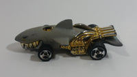 2007 Hot Wheels Street Beasts Sharkruiser Flat Grey Die Cast Toy Car Shark Shaped Vehicle - 3SP