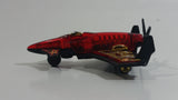 2007 Hot Wheels Aerial Attack Poison Arrow Red Flat Black Airplane Die Cast Toy Fighter Jet Plane Vehicle