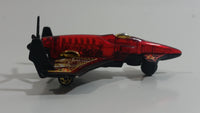 2007 Hot Wheels Aerial Attack Poison Arrow Red Flat Black Airplane Die Cast Toy Fighter Jet Plane Vehicle