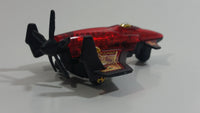 2007 Hot Wheels Aerial Attack Poison Arrow Red Flat Black Airplane Die Cast Toy Fighter Jet Plane Vehicle