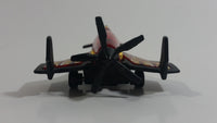 2007 Hot Wheels Aerial Attack Poison Arrow Red Flat Black Airplane Die Cast Toy Fighter Jet Plane Vehicle