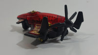 2007 Hot Wheels Aerial Attack Poison Arrow Red Flat Black Airplane Die Cast Toy Fighter Jet Plane Vehicle