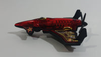 2007 Hot Wheels Aerial Attack Poison Arrow Red Flat Black Airplane Die Cast Toy Fighter Jet Plane Vehicle