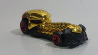 2011 Hot Wheels Thrill Racers Cave Skull Crusher Gold Chrome Die Cast Toy Car Vehicle