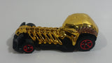 2011 Hot Wheels Thrill Racers Cave Skull Crusher Gold Chrome Die Cast Toy Car Vehicle