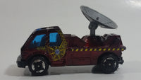 2001 Matchbox Storm Watch Radar Truck Burgundy Dark Red Die Cast Toy Car Vehicle