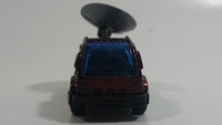 2001 Matchbox Storm Watch Radar Truck Burgundy Dark Red Die Cast Toy Car Vehicle