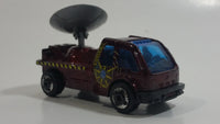 2001 Matchbox Storm Watch Radar Truck Burgundy Dark Red Die Cast Toy Car Vehicle