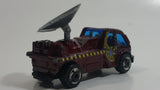 2001 Matchbox Storm Watch Radar Truck Burgundy Dark Red Die Cast Toy Car Vehicle