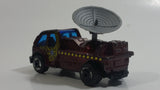 2001 Matchbox Storm Watch Radar Truck Burgundy Dark Red Die Cast Toy Car Vehicle