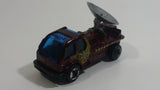 2001 Matchbox Storm Watch Radar Truck Burgundy Dark Red Die Cast Toy Car Vehicle