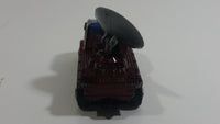 2001 Matchbox Storm Watch Radar Truck Burgundy Dark Red Die Cast Toy Car Vehicle