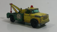 Vintage 1965 Lesney Matchbox Series No. 13 Dodge Wreck Truck BP British Petroleum Tow Truck Green Yellow Die Cast Toy Car Vehicle