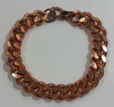 Heavy Copper Chain Link 8 1/2" Long Metal Bracelet