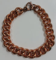 Heavy Copper Chain Link 8 1/2" Long Metal Bracelet