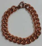 Heavy Copper Chain Link 8 1/2" Long Metal Bracelet