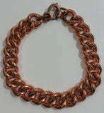 Heavy Copper Chain Link 8 1/2" Long Metal Bracelet