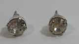 Clear Crystal Style Rhinestone 5/16" Diameter Round Stud Earrings