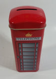 New English Teas Brand 5 1/2" Tall Telephone Booth Tin Metal Coin Bank