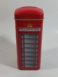 New English Teas Brand 5 1/2" Tall Telephone Booth Tin Metal Coin Bank