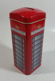 New English Teas Brand 5 1/2" Tall Telephone Booth Tin Metal Coin Bank