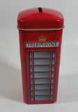 New English Teas Brand 5 1/2" Tall Telephone Booth Tin Metal Coin Bank