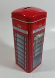 New English Teas Brand 5 1/2" Tall Telephone Booth Tin Metal Coin Bank