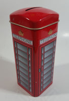 New English Teas Brand 5 1/2" Tall Telephone Booth Tin Metal Coin Bank