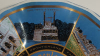 Vintage Disneyland Exclusive Walt Disney Productions Sleeping Beauty's Castle 7 1/2" Diameter Blue Waved Edge Glass Candy Dish / Ash Tray