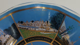 Vintage Disneyland Exclusive Walt Disney Productions Sleeping Beauty's Castle 7 1/2" Diameter Blue Waved Edge Glass Candy Dish / Ash Tray