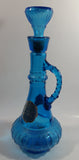 Vintage McGill Imported Candian Whiskey Blue Glass Bottle Decanter