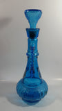 Vintage McGill Imported Candian Whiskey Blue Glass Bottle Decanter