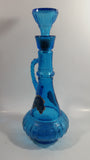 Vintage McGill Imported Candian Whiskey Blue Glass Bottle Decanter