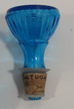 Vintage McGill Imported Candian Whiskey Blue Glass Bottle Decanter