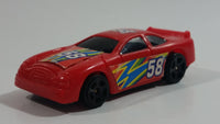 M.M.T.L. Sports Car #58 Red Plastic Body Die Cast Toy Car Vehicle