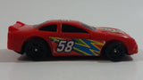 M.M.T.L. Sports Car #58 Red Plastic Body Die Cast Toy Car Vehicle