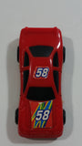 M.M.T.L. Sports Car #58 Red Plastic Body Die Cast Toy Car Vehicle