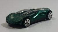 1999 Hot Wheels Double Cross Metalflake Dark Green Die Cast Toy Car Vehicle McDonald's Happy Meal 9/16