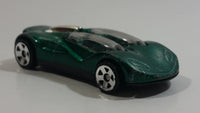 1999 Hot Wheels Double Cross Metalflake Dark Green Die Cast Toy Car Vehicle McDonald's Happy Meal 9/16