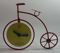 Time Square Quartz Penny Farthing Bicycle Red Metal Decorative Clock