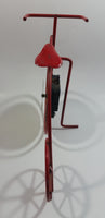 Time Square Quartz Penny Farthing Bicycle Red Metal Decorative Clock