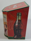 2003 Coca-Cola Coke 50's Diner Themed 5 1/2" Tall Tin Metal Hinged Lid Container