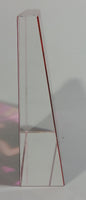 Rare Donny & Marie Osmond Hot Pink and Clear Lucite Resin Paperweight