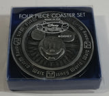 Walt Disney World Disney Treasure Four Piece Metal Coaster Set with Package