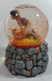 Schmid Disney Aladdin Animated Movie Film Hand Painted Rotating 5 3/4" Tall Musical Snow Globe Plays Arabian Nights