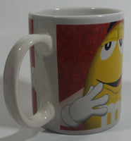 2011 Mars M & M's Red and Yellow Chocolate Candy Characters Ceramic Coffee Mug Collectible