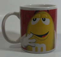 2011 Mars M & M's Red and Yellow Chocolate Candy Characters Ceramic Coffee Mug Collectible