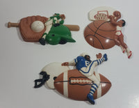 1991 Burwood Products Basketball Baseball Football Themed Hard Plastic 3D Wall Decor