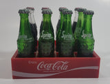 Vintage Enjoy Coca-Cola Coke Enjoy Sprite Different Languages 12 Miniature Glass Bottles in Red Plastic Holder