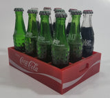 Vintage Enjoy Coca-Cola Coke Enjoy Sprite Different Languages 12 Miniature Glass Bottles in Red Plastic Holder